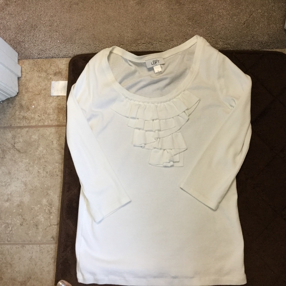 Ann Taylor White Top Sz Small